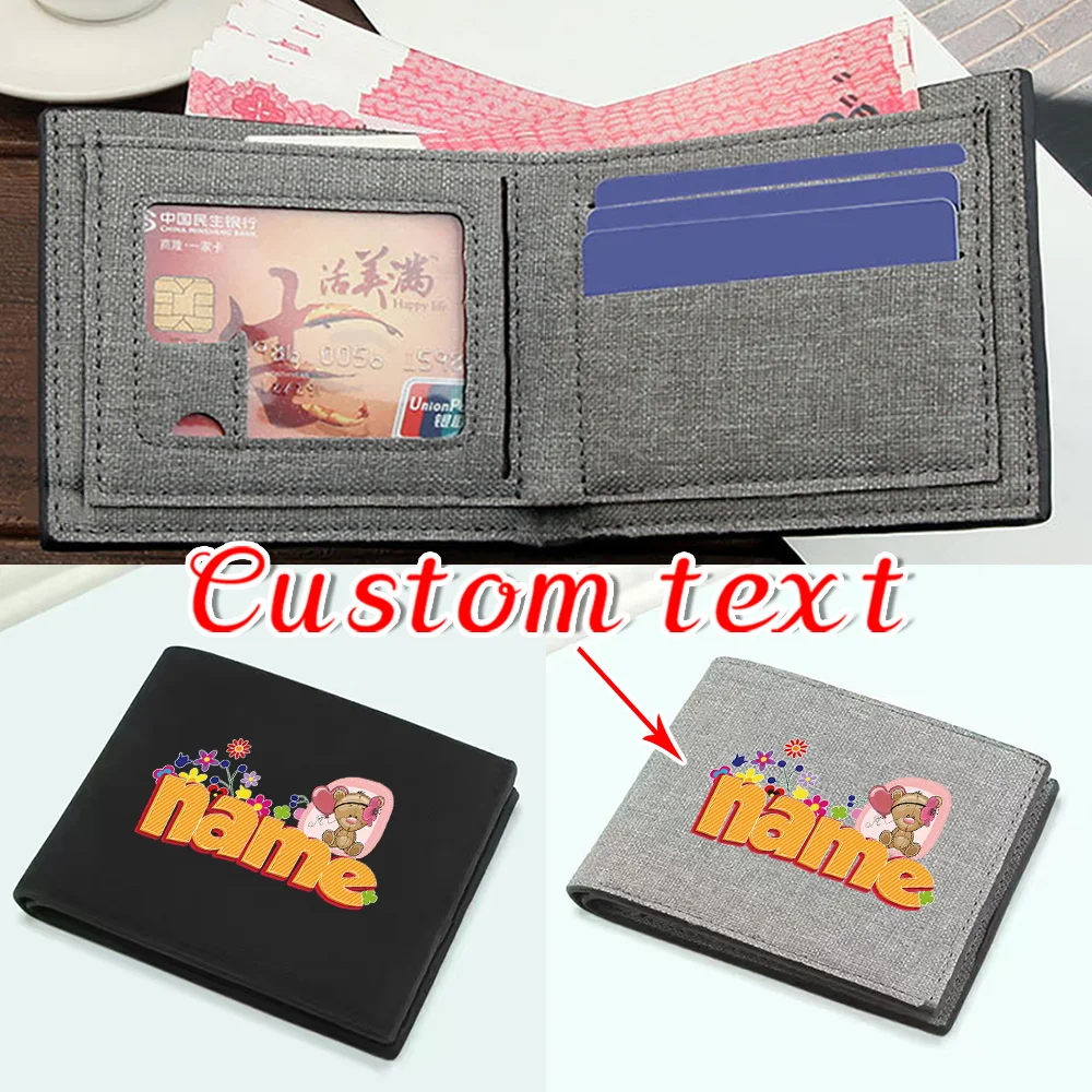 

Personalized Customized Name Wallet Multi Functional ID Card Credit Card Cover High Quality Durable Wallet