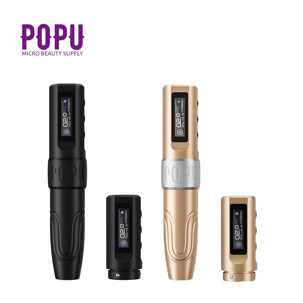 2024 POPU Mini Diva Ultra Low Voltage 2V Extra battery Pack Permanent Makeup Machine SMP Professional Rotary PMU Machine