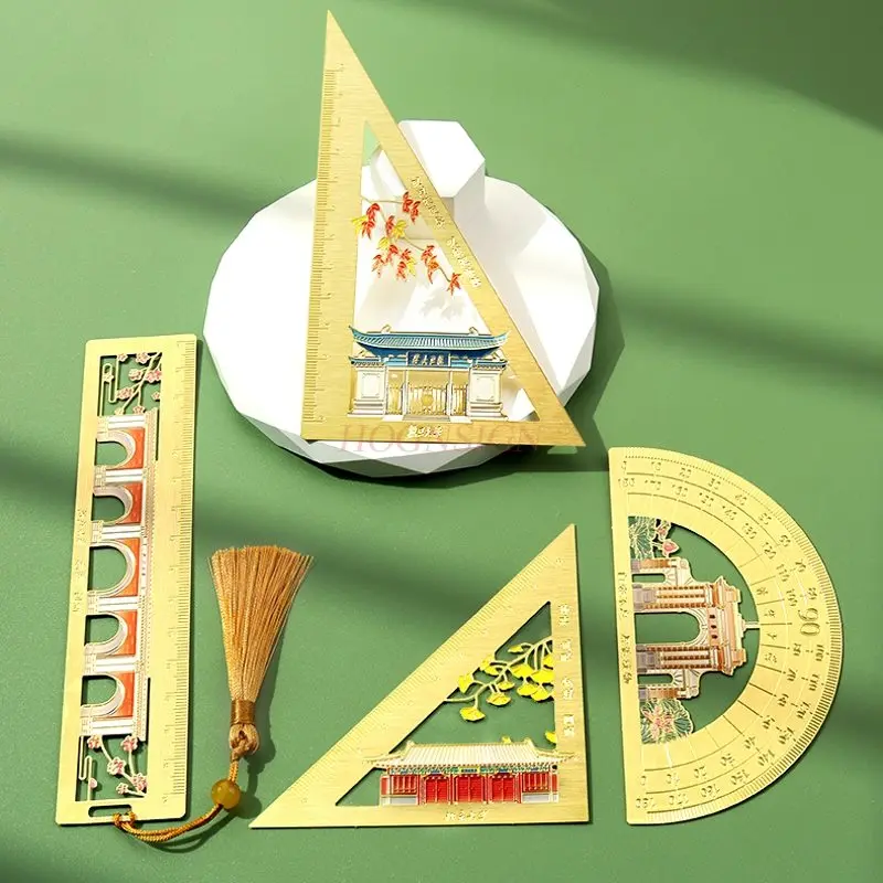 

4 шт./компл. креативная линейка, латунная закладка