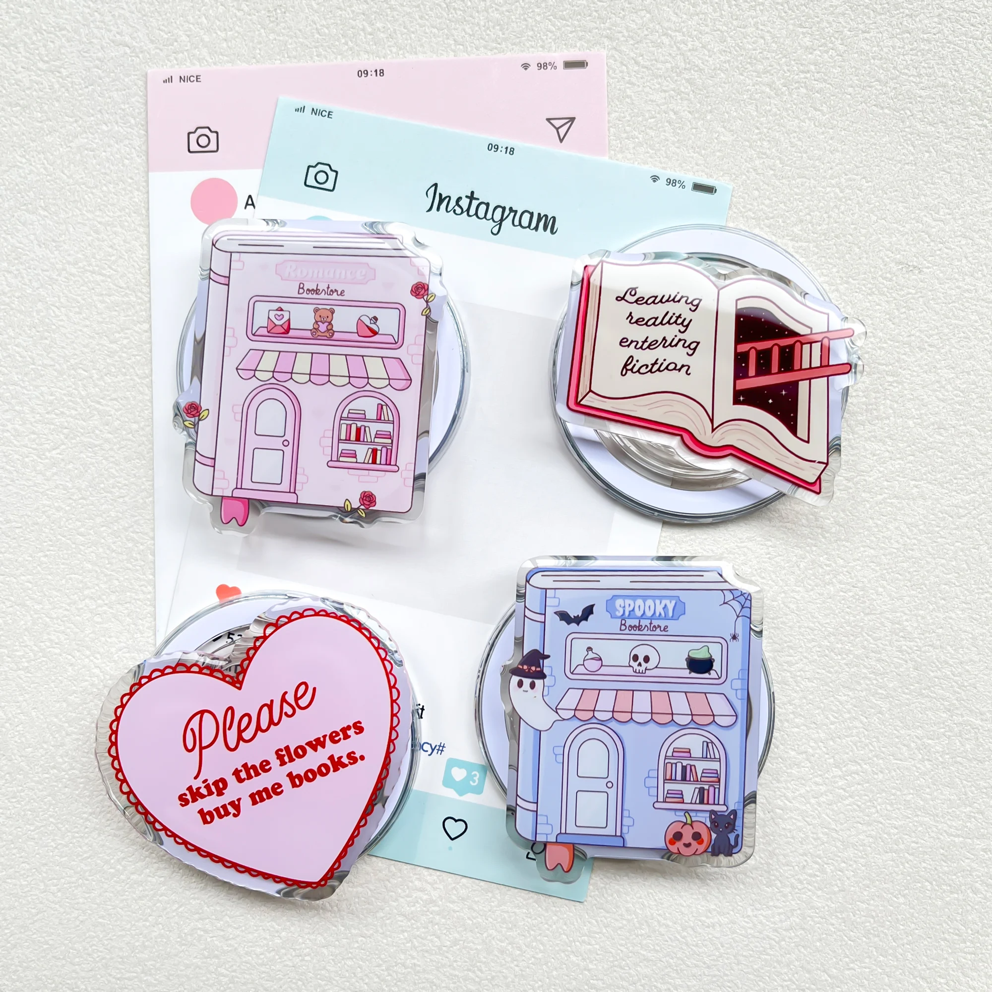 Kindle Bookish Magsafe Handyhalterung Magnetischer Kindle-Halter Rosa Kindle-Zubehör Bookish Merch Buch für iPhone Samsung Xiaomi – Detail 4