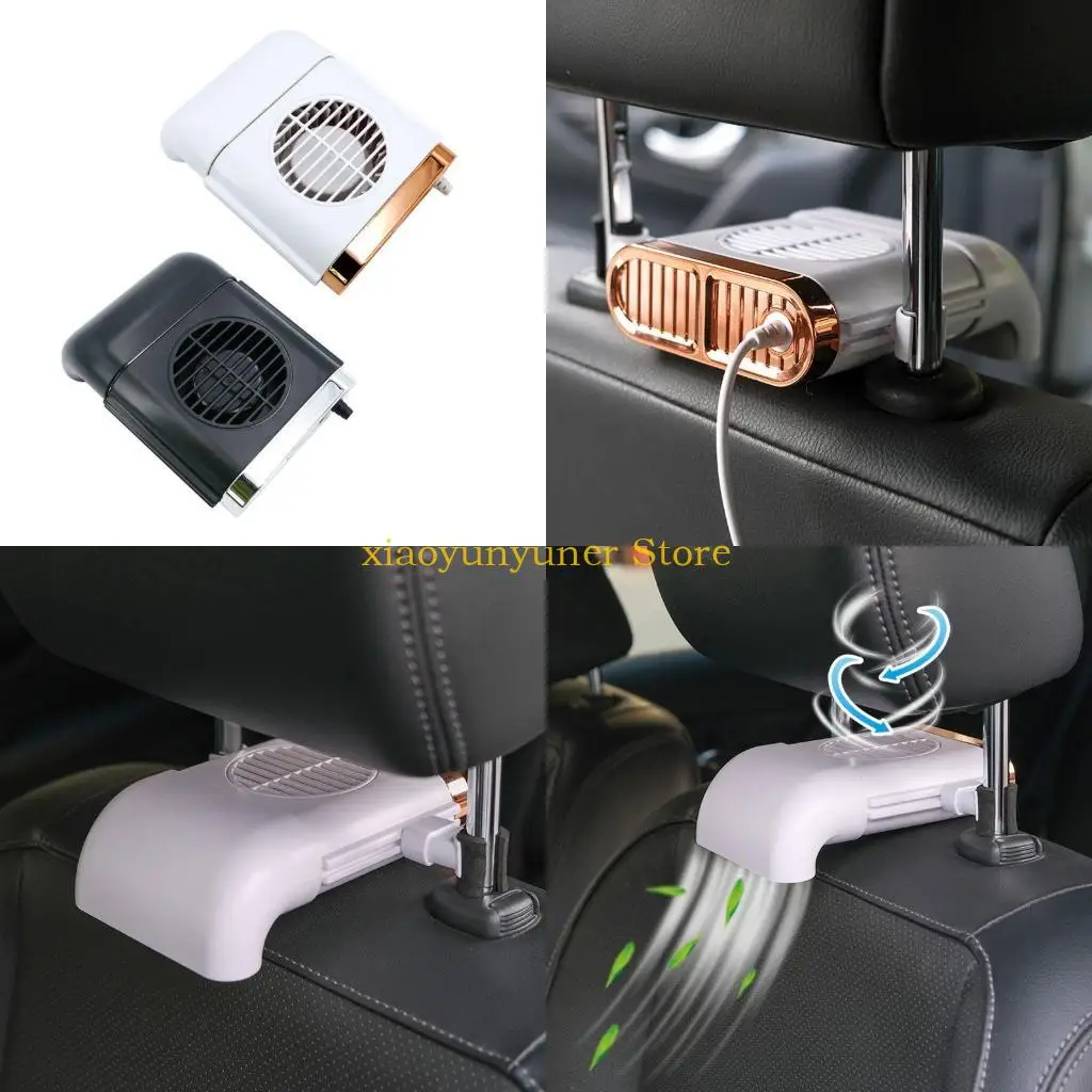 

P9JB Universal 5V USB Car Fan Car for Seat Back Fan 3-Speed Silent Air Cooling Mini Car for Seat Headrest Fan For Cars SUV Tr