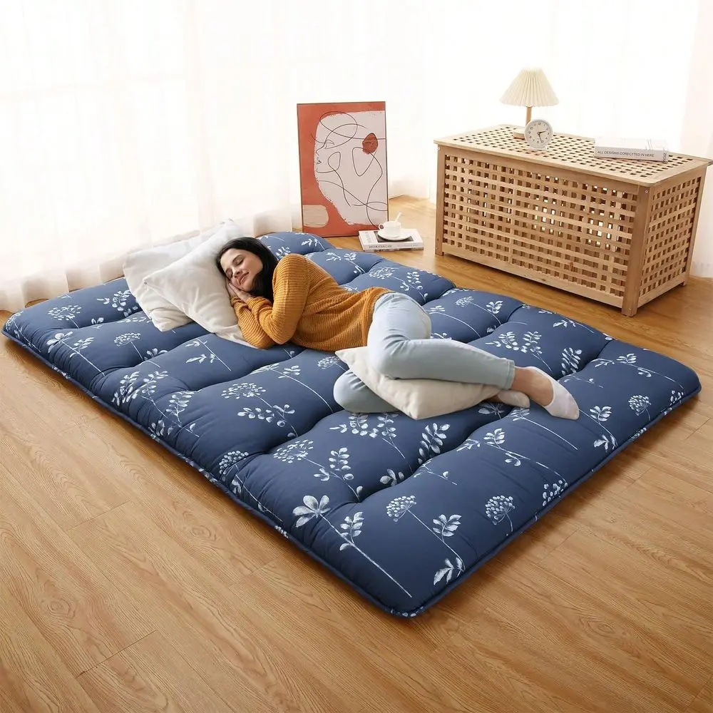 Mattress, Futon Floor Mattress Japanese Style Floral Pattern Mattress For Floor, Tatami Mat, Sleeping Mattress Pad For Camping