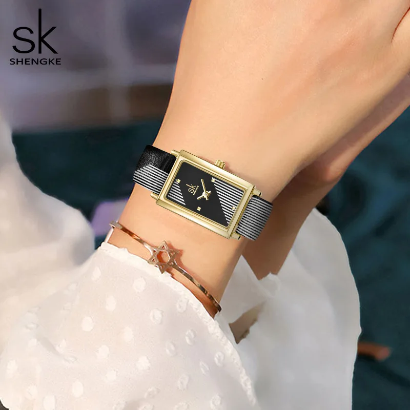 Women'S Fashion Striped Square Watch, High-End Ladies' Wristwatch, Creative Gift For Women, Exquisite Women'S Watch