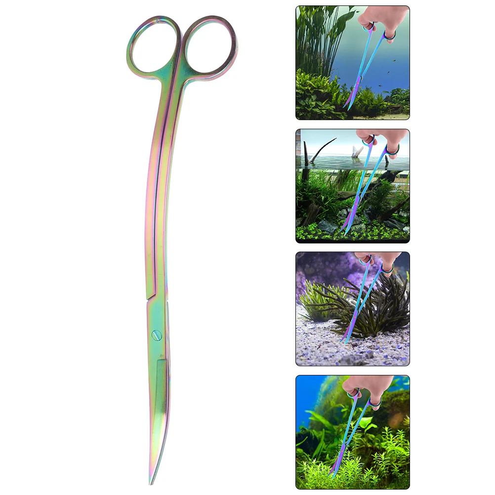 Fish Tank Accessories Aquatic Scissors Stainless Aquarium Clipper Portable Trimmer Steel Colorful Underwater Plant