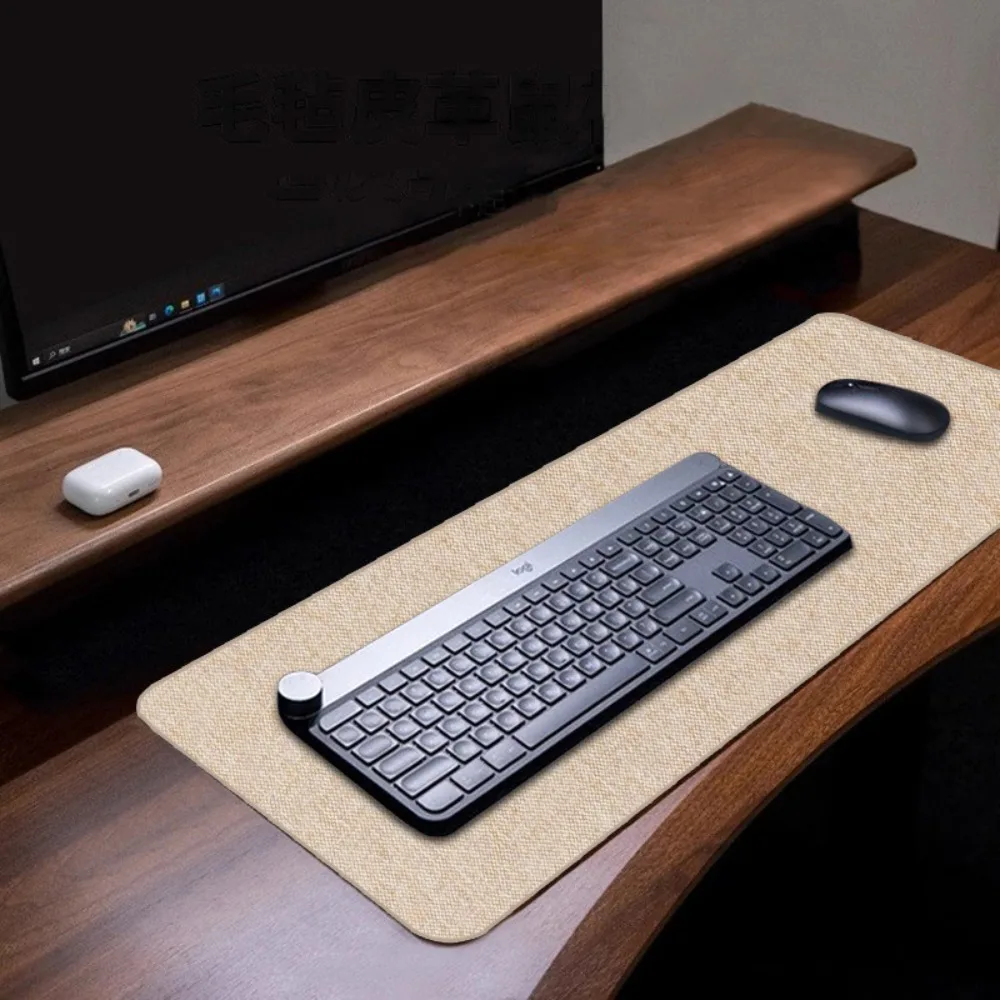 

Modern Linen Mouse Pad Non-slip Waterproof Keyboard Mice Mat Large Leather Writing Pad Home Office