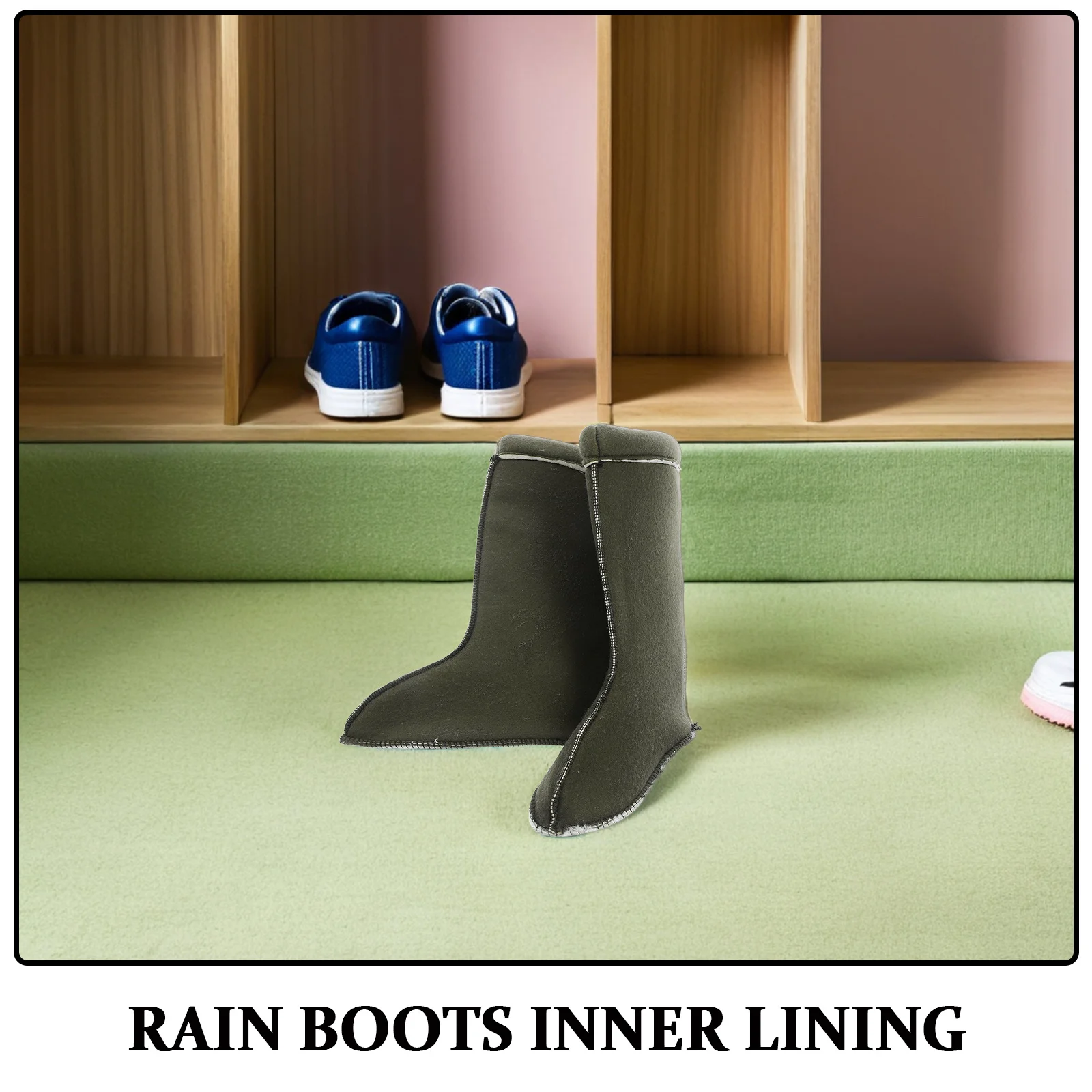 1 Paio di Fodere Impermeabili per Stivali, Stivali da Pioggia Invernali Termici Staccabili, Fodera Interna Isolante per Scarpe per Climi Freddi