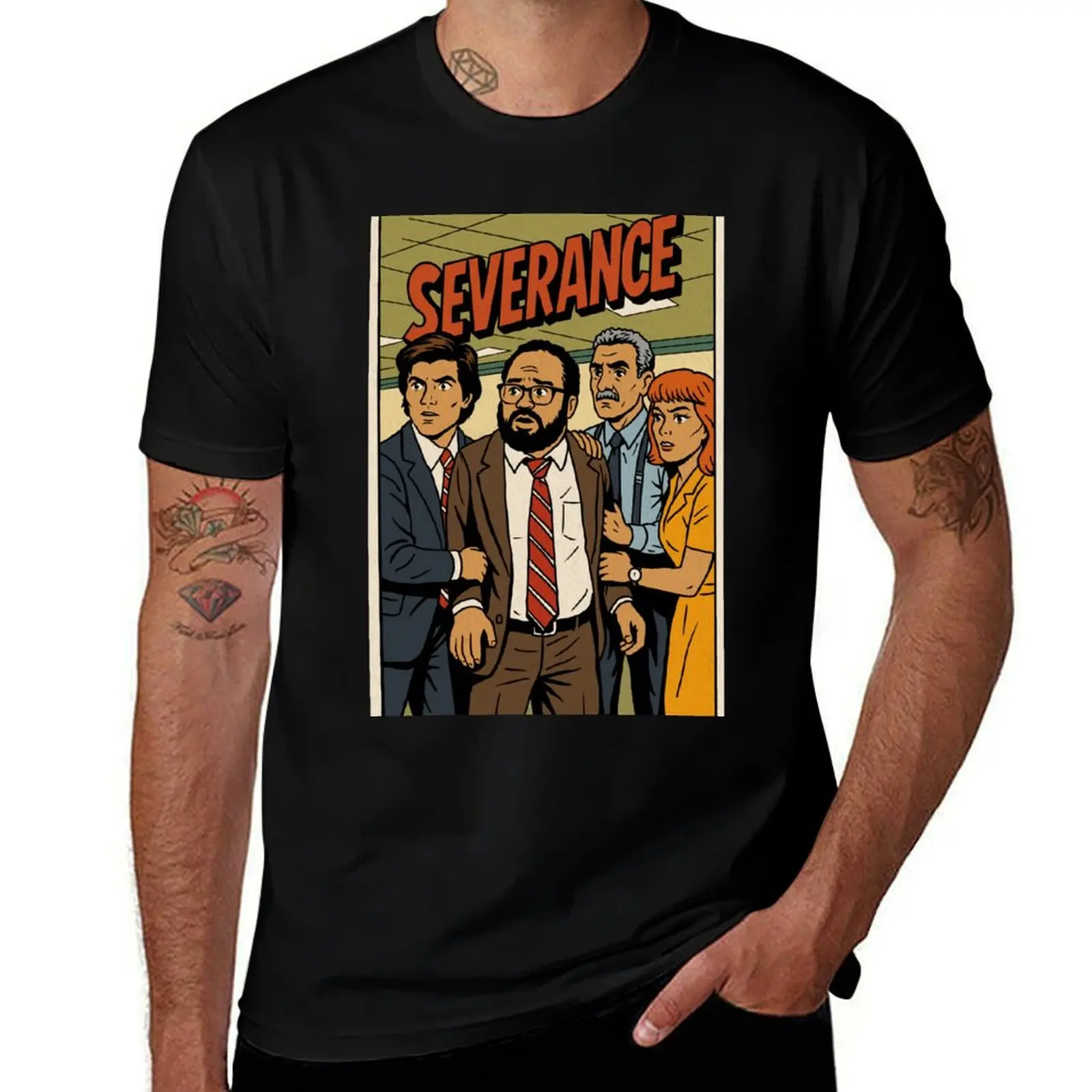 

Severance Comics T-Shirt anime summer 2025 street wear fitted t shirts for men