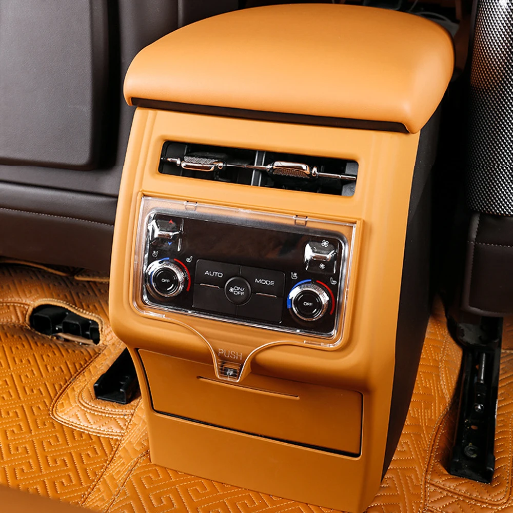 Rear Armrest Air Conditioner AC Vent Cover Anti Kick Hit Accessories Browm Blue For GWM TANK 500 Hi4-T Hi4-Z Hi4T Hi4Z 2024 2025