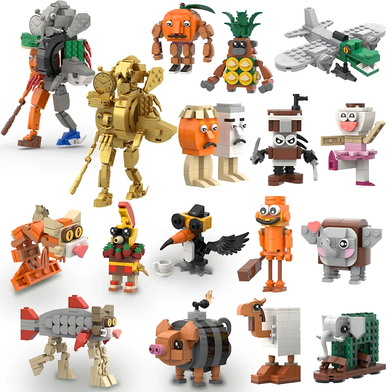 

Tung Tung Sahur Brainrot Animals Building Blocks Tralalelo Tralala Bricks Toy Italian Brainrot Toys for kids Birthday Gift