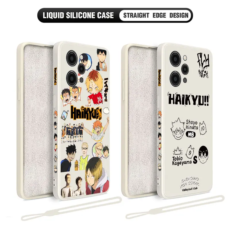 Volleyball Boy Haikyuu Phone Case For Xiaomi Redmi 12C 10 10C 10A 9 9T 9A A1 K20 K30 K40 Pro Plus 4G 5G Liquid Silicone Cover