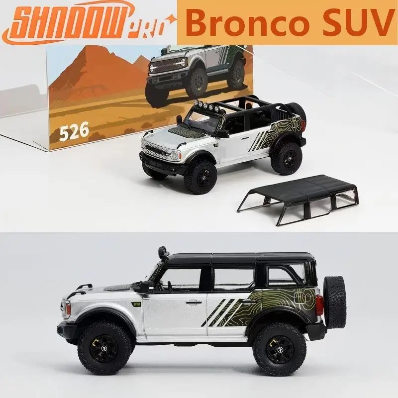 SHADOW PRO 1:64 Bronco SUV  Alloy Car Static Die-casting Car Model Collection Model Boy Gift Christmas Gift Boy Toy