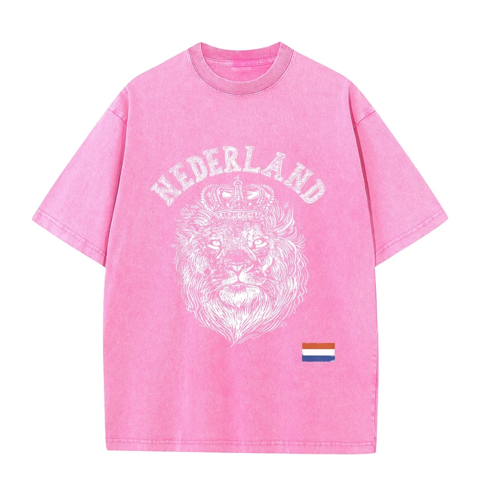Nederland Reto Netherlands Lion Holland Dutch Men and Women T-Shirt T Shirt Herren 고퀄 У2к 100 Cotton Gift Casual Tee Funny
