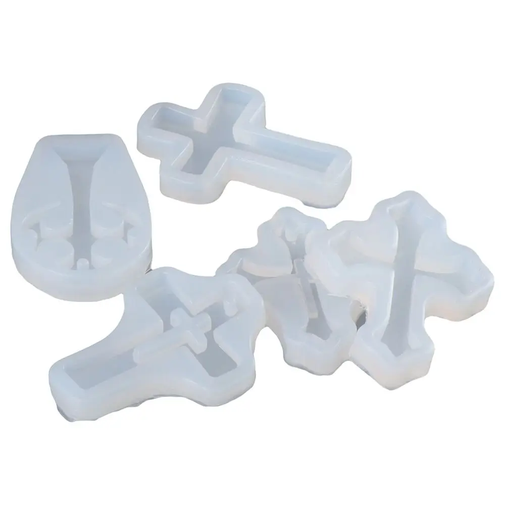

5pcs Silicone Resin Molds Silicone Cross Shape Silicone Mould White Cross Shape Silicone Cross Resin Molds Jewelry Making