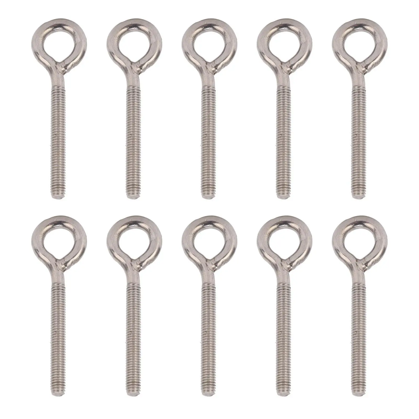 

10 шт. M6x73 подъемные болты из нержавеющей стали с проушинами, сверхмощные крючки, винты для мебельной фурнитуры, аксессуары, крепеж