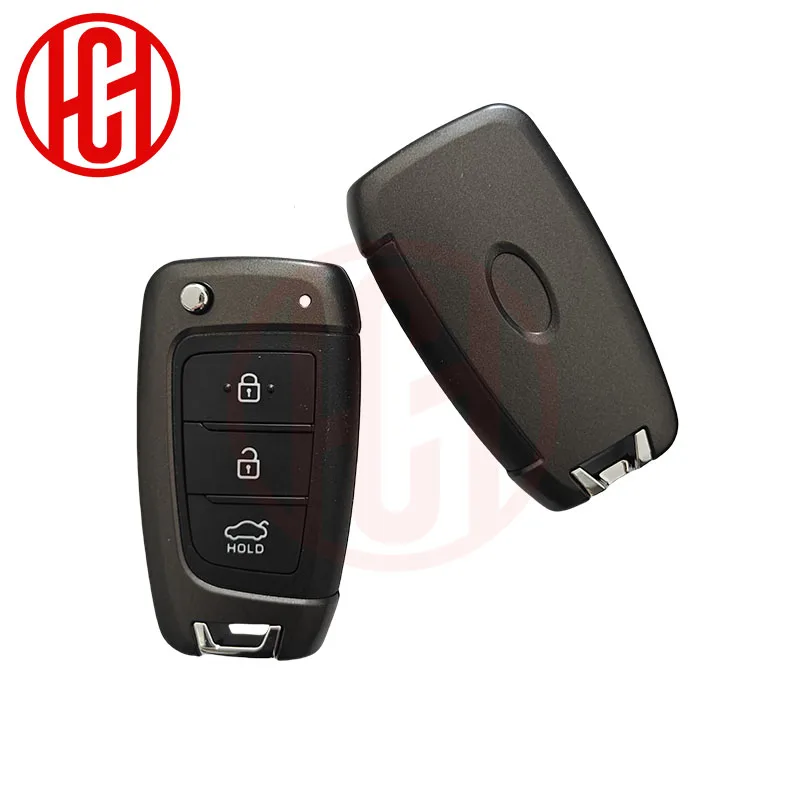 Coque de clé de voiture intelligente pliable à 3/4 boutons, télécommande de remplacement pour HYUNDAI Tucson Elantra Accent Solaris Kona Verna 2017+