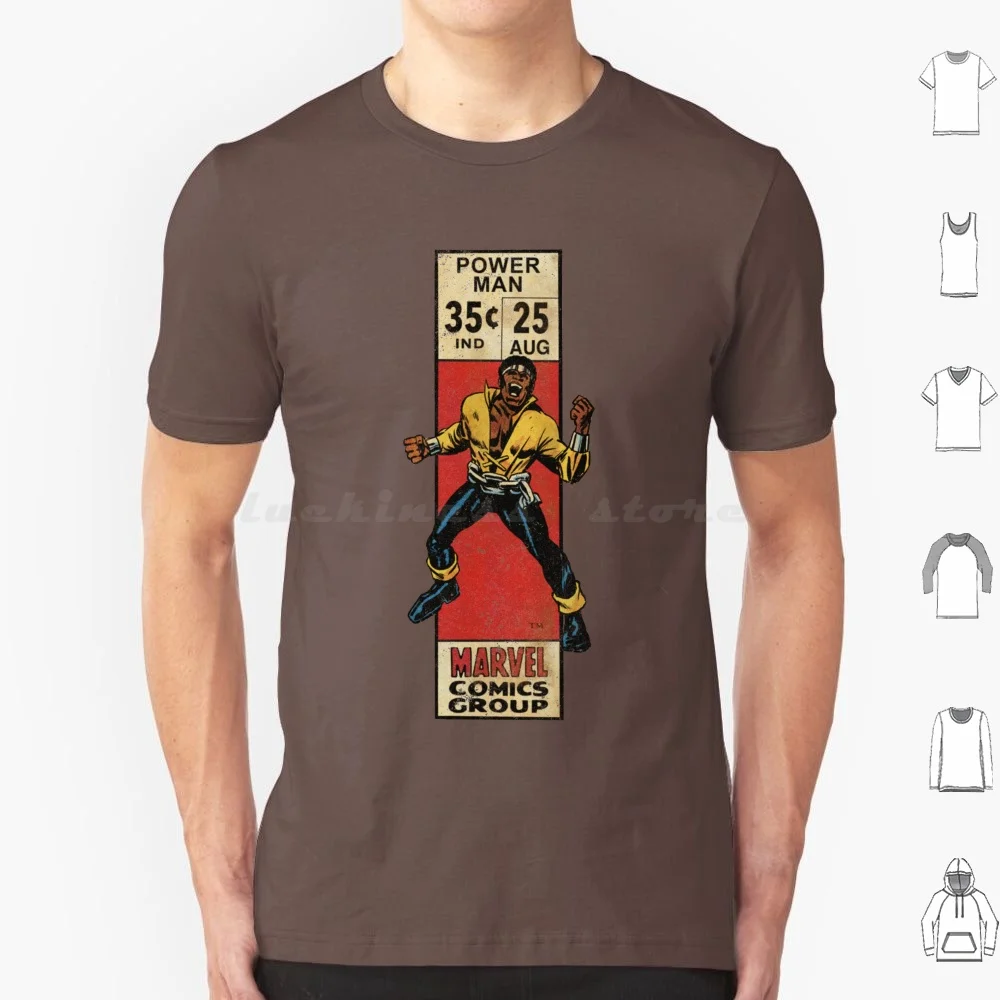 Retro Corner Box-Power T Shirt 6xl Cotton Cool Tee Superhero Comics Bronze Age Comics Corner Box Retro Super Hero Pop Art Comic