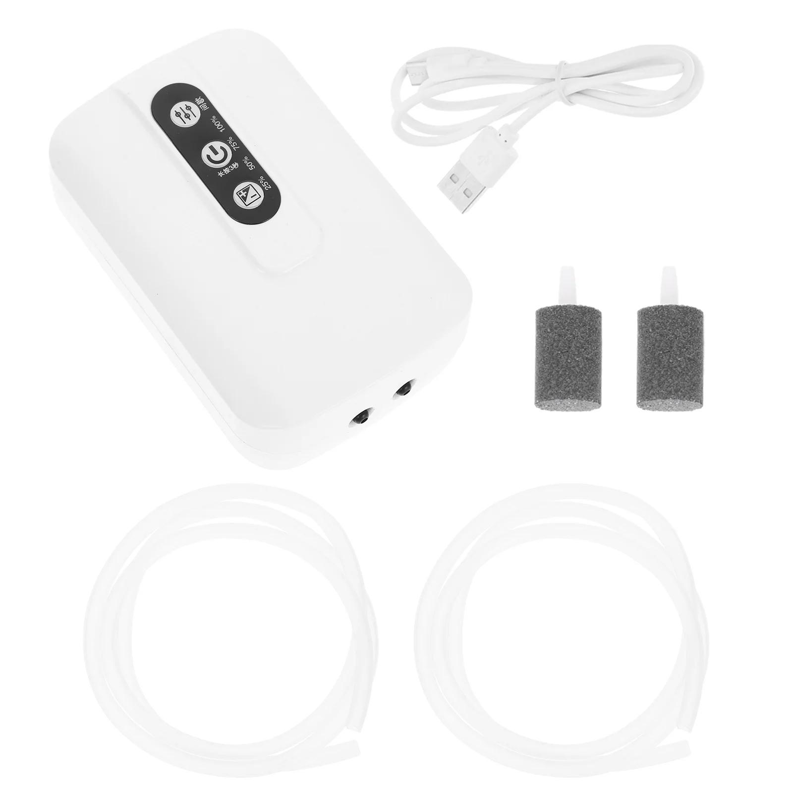 

1Set Fish Tank Aquarium Oxygen Pump USB Rechargeable Large Stable Aeration Bubble Generator