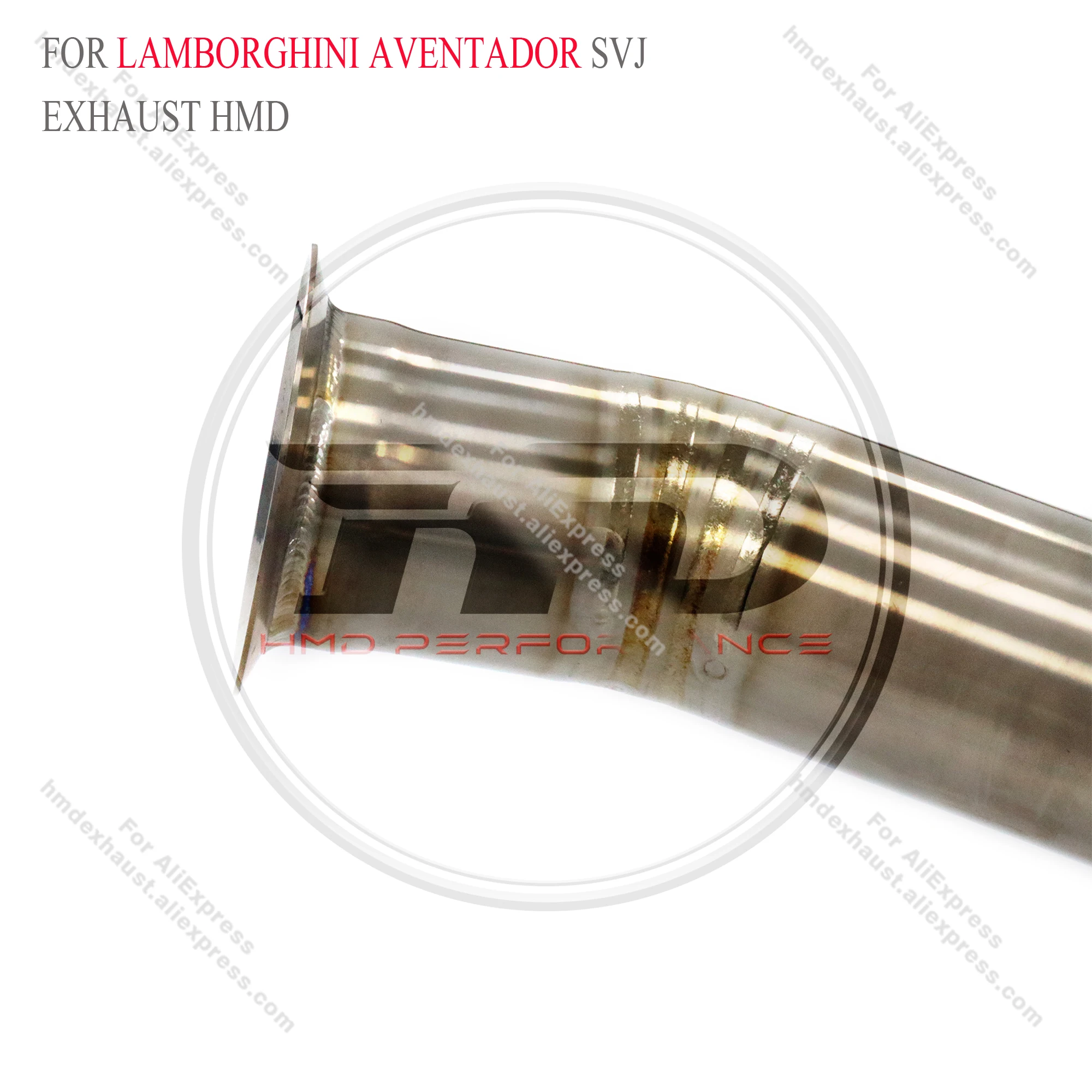 HMD Ti لـ Lamborghini Aventador SVJ خفيف الوزن Catback عالي الجودة بتصميم X-tube نظام عادم 76 مم