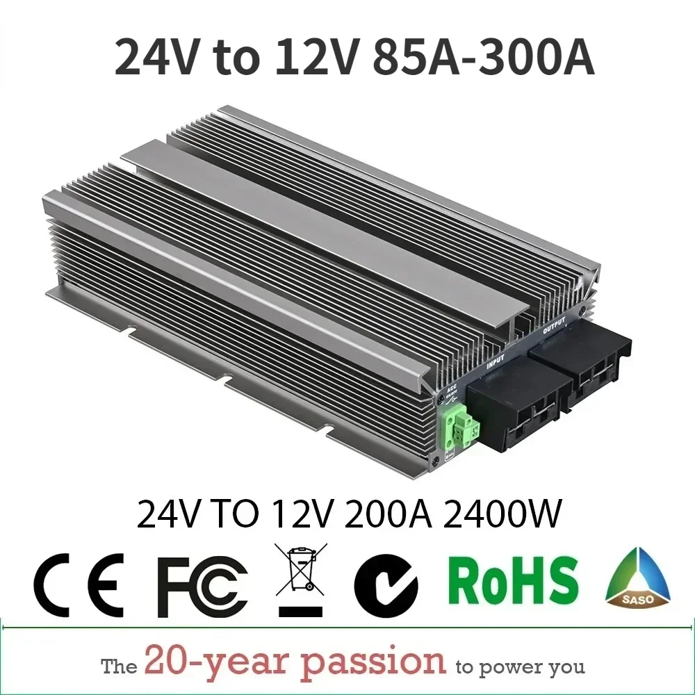24V TO 12V 85A-300A DC Power Converter Buck Step Down Voltage Regulator Power Supply Module Car Truck Vehicle Switching CE