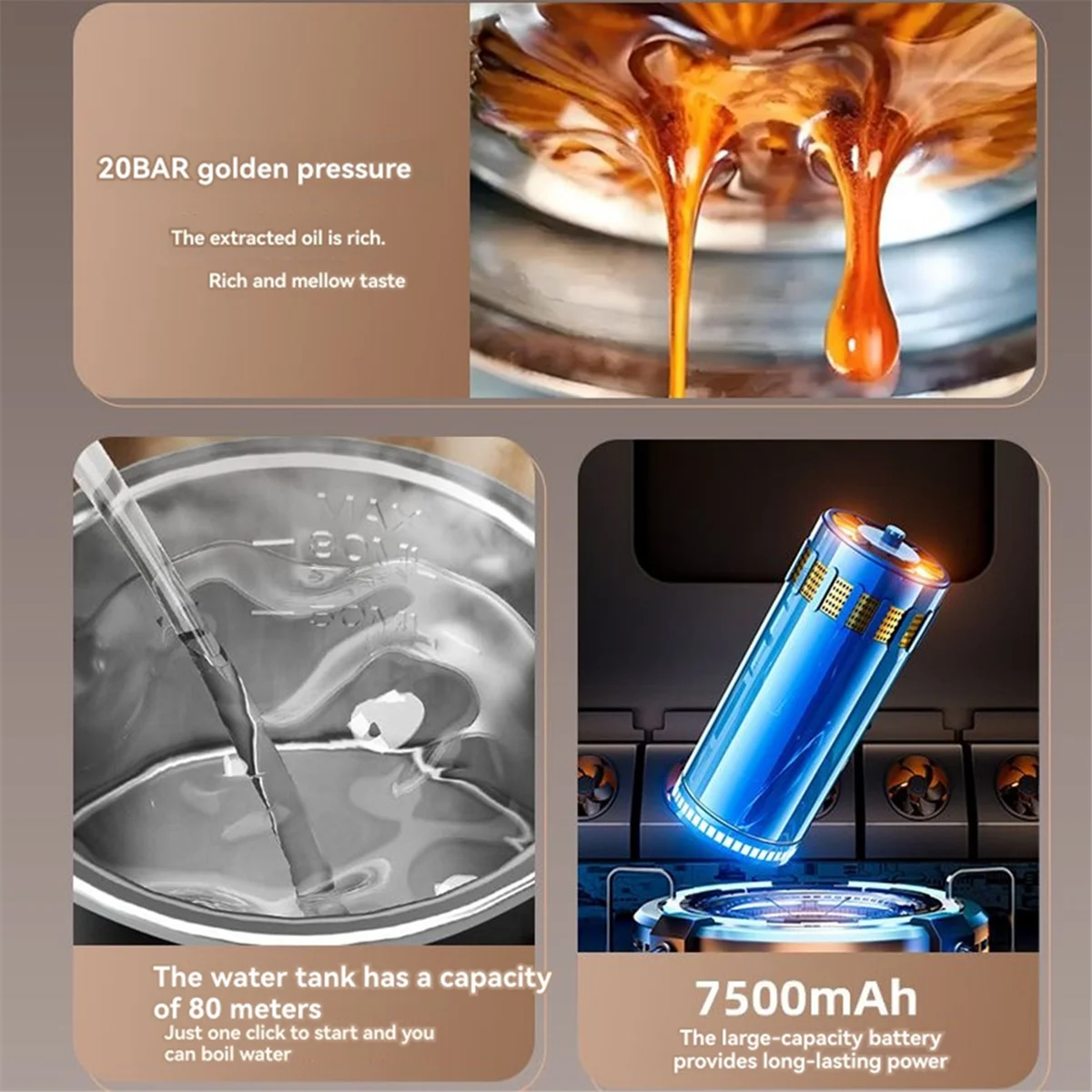 Hot Selling Items Wireless Portable Coffee Machine