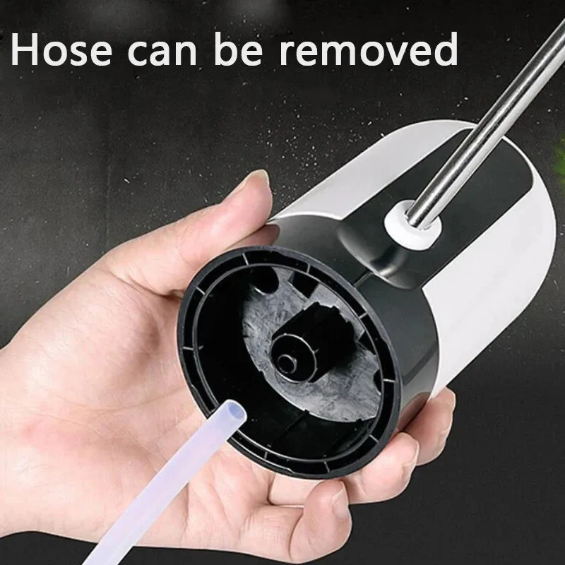 ATWFS Elektrische kabellose Pumpfwasserflasche, automatische Spenderflasche, wiederaufladbar über USB