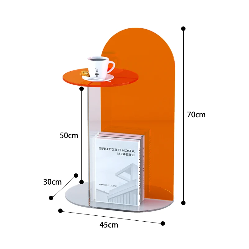حافة أكريليك عدد قليل من الزاوية الفنية الإبداعية، عدد قليل من طاولة السرير لغرفة النوم، طاولة صغيرة منزلية، طاولة قهوة بسيطة وحديثة