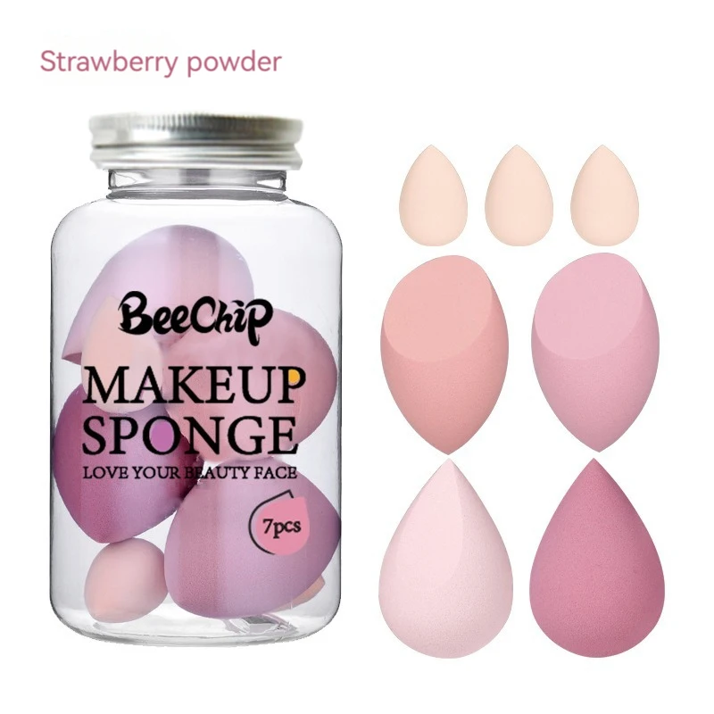 7PCS Canned Cosmetic Sponge Set Dry And Wet Liquid Foundation Powder Puff Professional Cosmetic Tools Make-up Artist