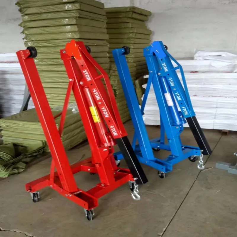 High Quality Portable Hydraulic Foldable Shop Crane Hoist Engine Folding Crane 2ton Mobile Mini Manual Crane