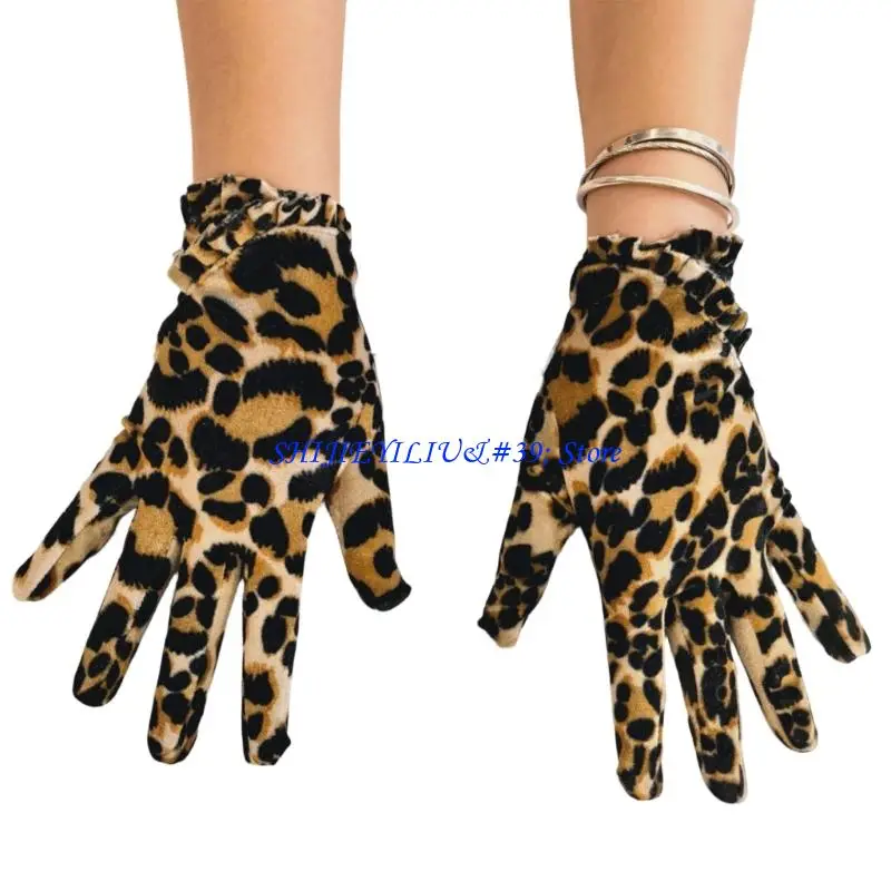 

Смесь полиэстера термостойких перчаток E21F Leopards Motive легко переносит хранение