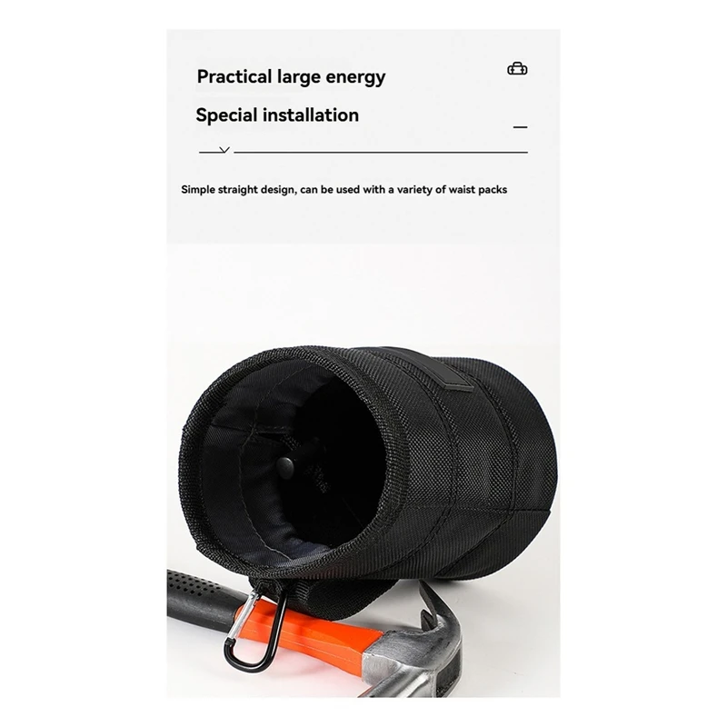 Nail Screw Storage Bag With Buckle Hanging Waist Nail Bucket Multifunctional Nail Waist Pack Nail Hanging Waist Kit