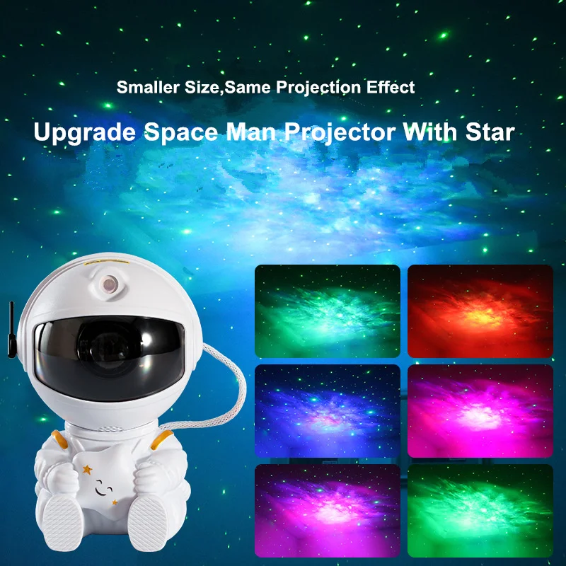 Astronaut Starry Sky Atmosphere Light LED Night Light Projection Light Galaxy Projector Desktop Decoration Light Bedroom Home Li