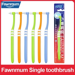 Fawnmum Chỉnh Nha Bàn Chải Đánh Răng Nhọn Và Đầu Dẹp Mềm Tóc Chỉnh Sửa Làm Sạch Răng Khoảng Cách Chỉ Vệ Sinh Răng Miệng Răng Niềng 1 Cái