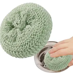 Kitchen Sponges Soft Fiber Cleaning Ball Design Dishwashing Scrubber Non-Scratch Sponge Multipurpose Cleaner Scouring Pad