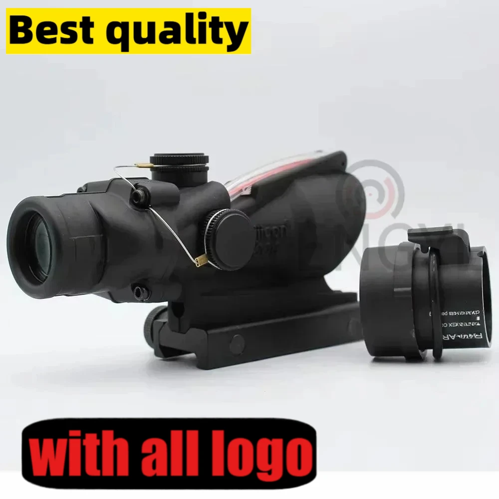 A * OG 4x32 Fibra de caza iluminada Red Chevron Scope con Killflash y logotipo en relieve Rifle Scope Ar 15