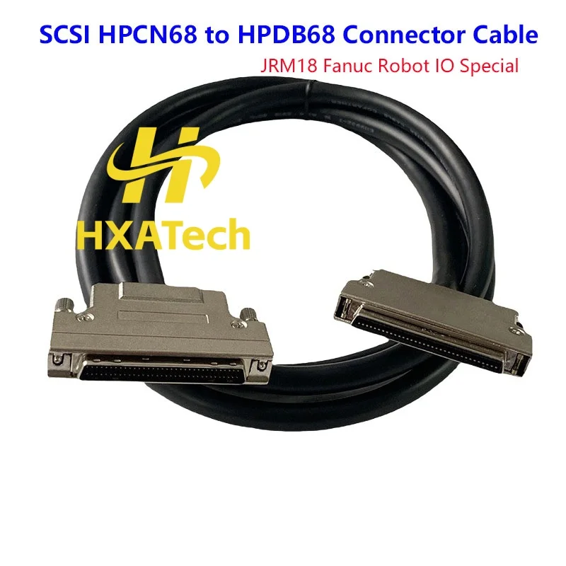 HXATech - SCSI HPCN68 Female to HPDB68 Male Connector Cable for JRM18 Fanuc Robot IO Special 3meter 5M