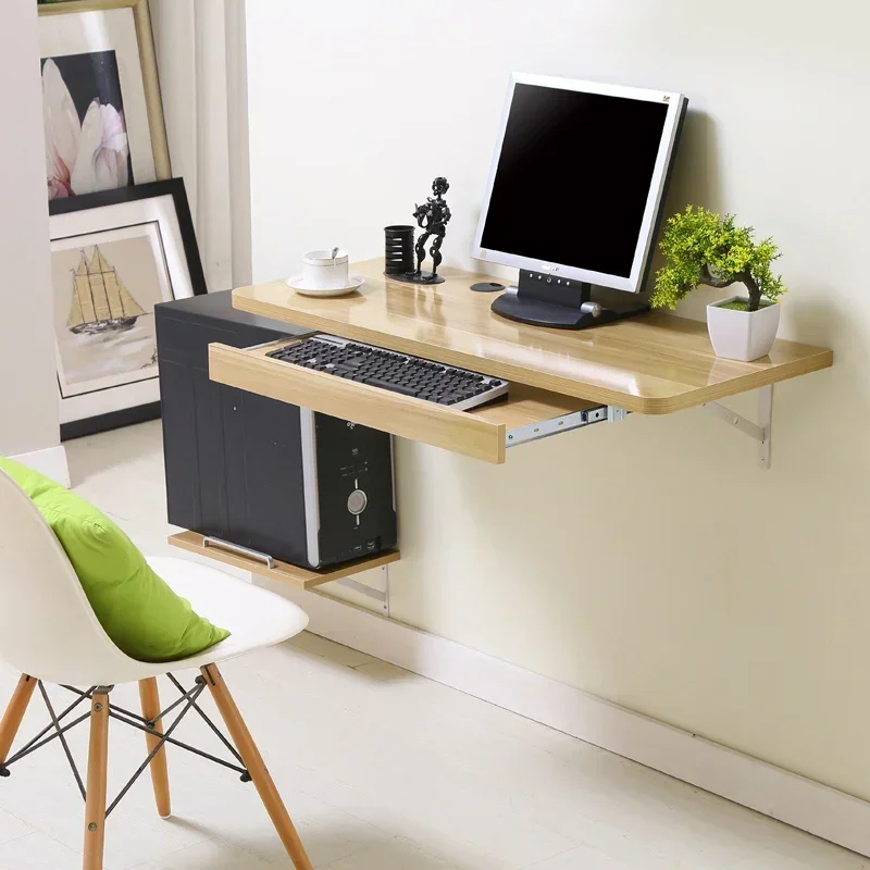 

Space-saving simple desktop computer desk safe and stable household wall-mounted folding table strong load-bearing creative note