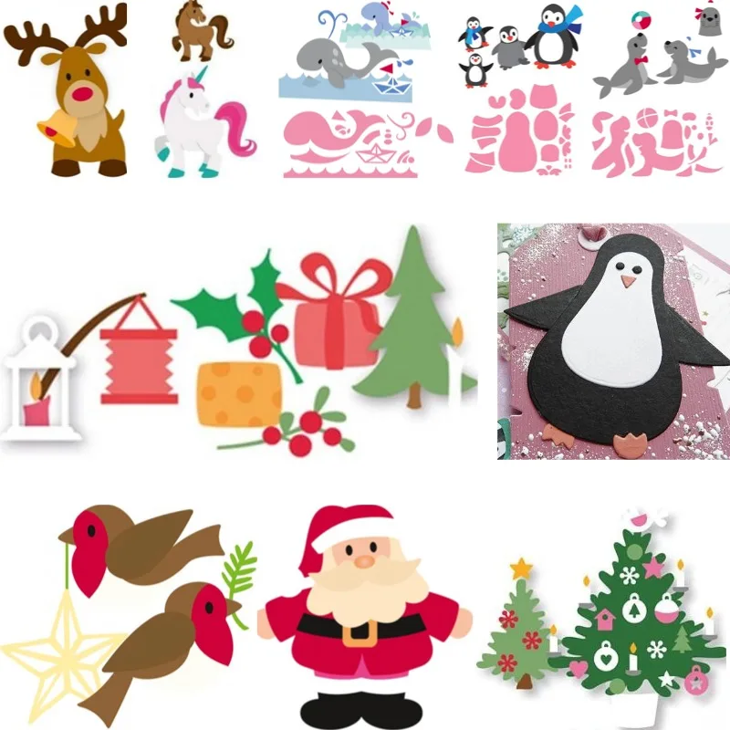 

Пингвины танцуют руки в руке, вырубные штампы, украшение для скрапбукинга, дневника, трафарет, тиснение, шаблон, сделай сам, поздравительная открытка ручной работы