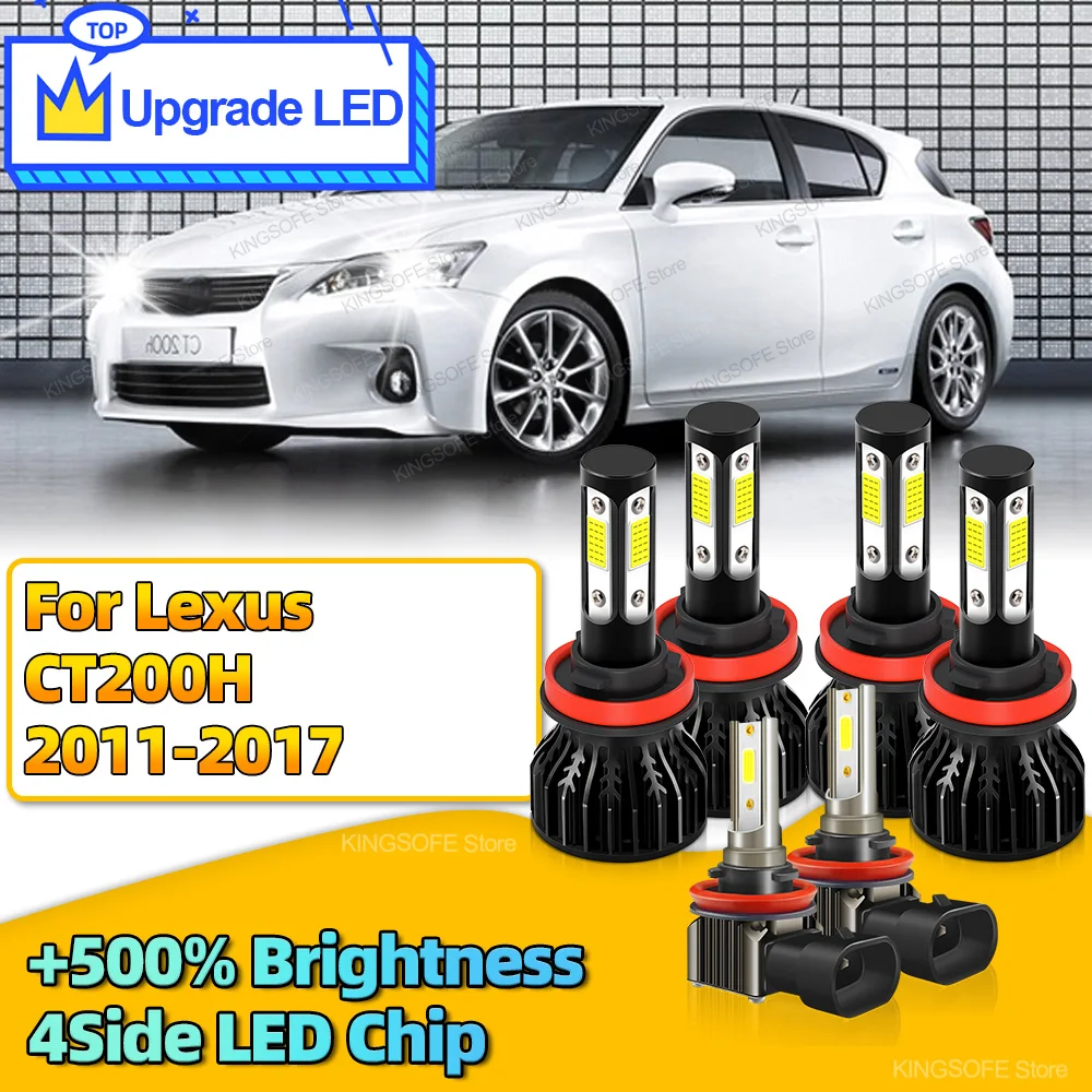 2/4/6Pcs 180W High Power H9 H8 Led Headlight Canbus Car Bulb 6000K H11 Fog Light Lamp For Lexus CT200H 2011 2012 2013 2014-2017