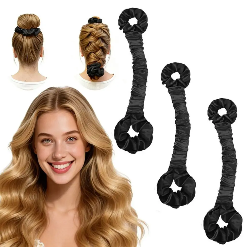 Large Medium Heatless Hair Roller Jumbo Crease-Free Silk Hair Satin Curling Scrunchie Convenient Hair Styling Tool