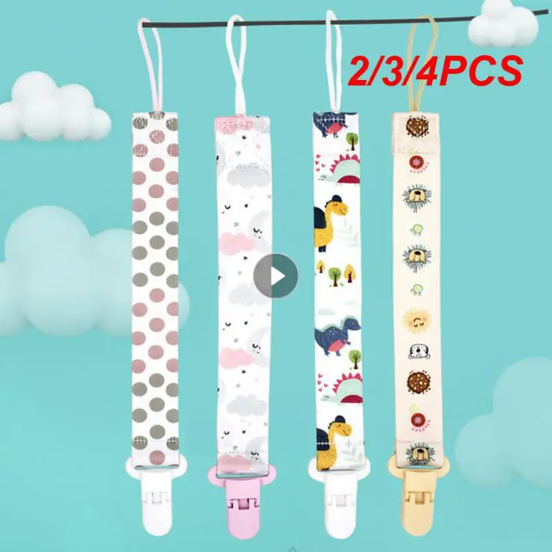 2/3/4PCS Nipple Belt Portable Animal Pattern Multicolour Children Accessories Baby Pacifier Clip Cute Cartoon 29cm Baby Supplies