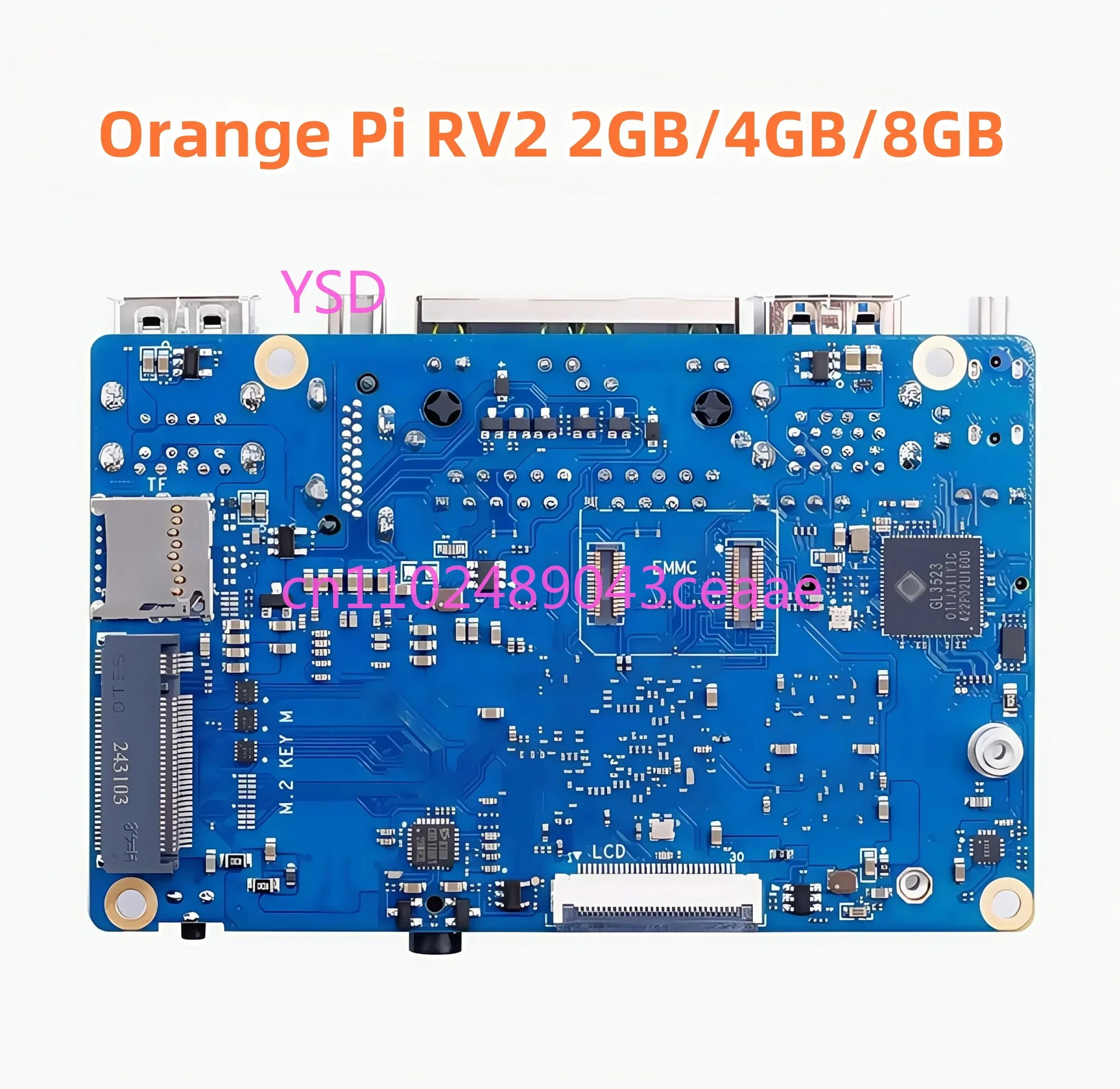 Orange Pi RV2 Development Board RISC-V AI Chip 2GB/4GB/8GB Memory Options Dual/Quad Core 64 Bit CPU for IoT Projects