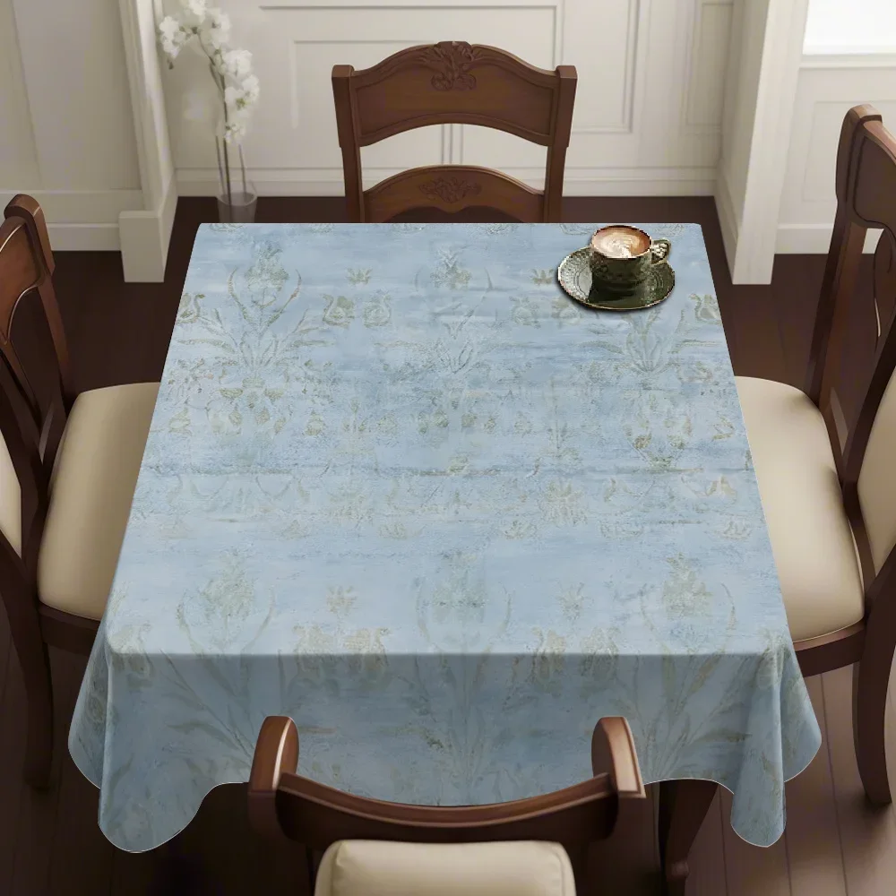 Start with 1PC tablecloth in a light and elegant style with cool tones.xzj