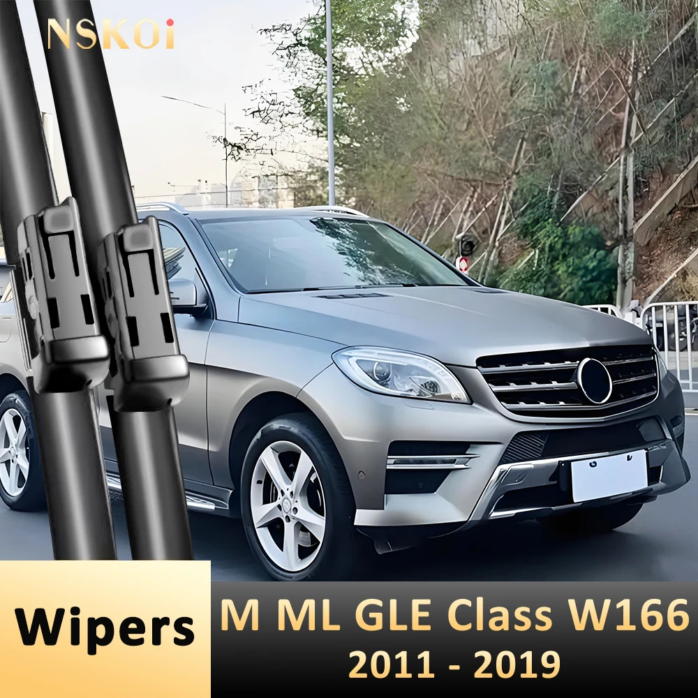 Para Mercedes-Benz Clase M ML GLE ML350 ML400 ML550 ML63 W166 2011-2019, Escobillas Limpiaparabrisas Delanteras, Accesorios