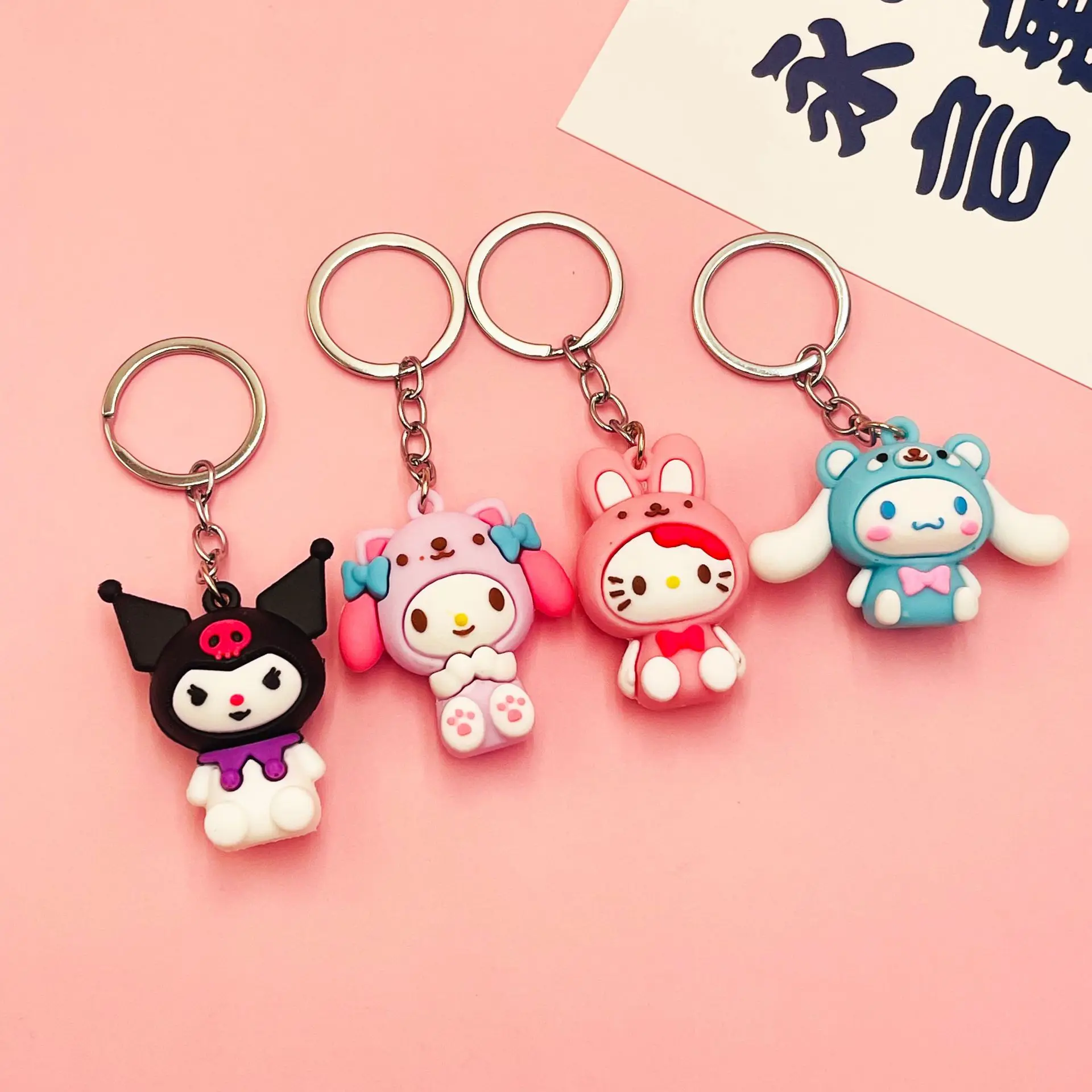 

Брелок для ключей с рисунком аниме «Моя мелодия», Cinnamoroll, подвеска на рюкзак, брелок для ключей, подарки, кавайная кукла Куроми, брелок «Hello Kitty»