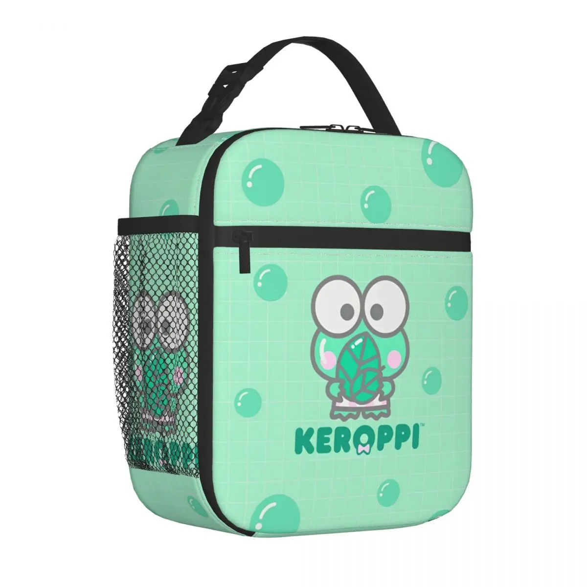 

Cartoon Keroppi Insulated Lunch Bags Thermal Bag Lunch Container Leakproof Lunch Box Tote Food Bag School Outdoor