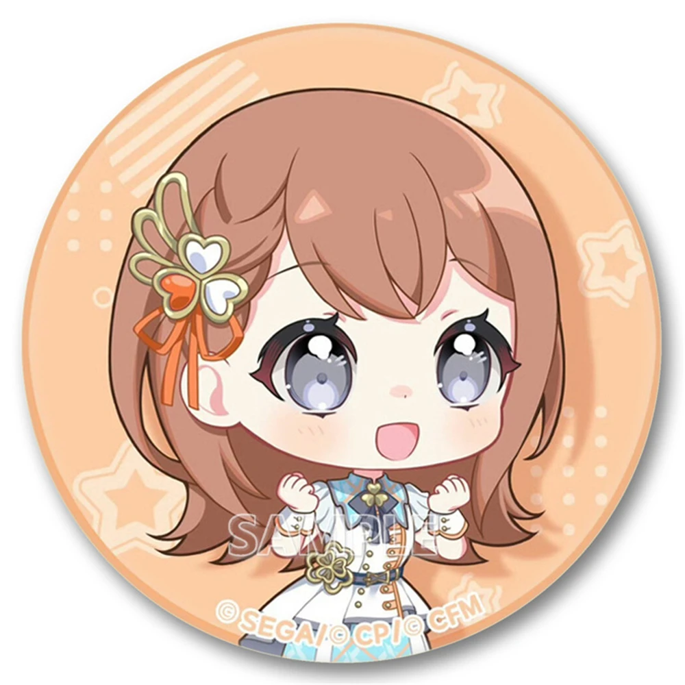 58mm Anime Project SEKAI PJSK Cosplay COSTUME Badge Pin SPTE Tinplate Brooch﻿ Prop