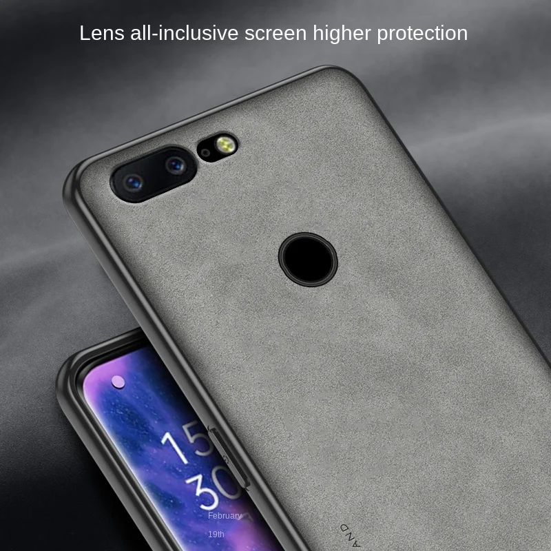 Oneplus 5T Oneplus5T A5010 Case PU Leather Surface Hard PC Back Cover Shockproof Matte Phone Case for Oneplus 5T Oneplus5T A5010