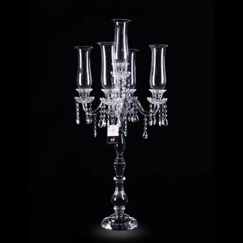 Modern Wedding Decor Candle Holders, Crystal Candle Stand, Candlesticks for Home, Table Centerpiece Decorations, Dinner Party