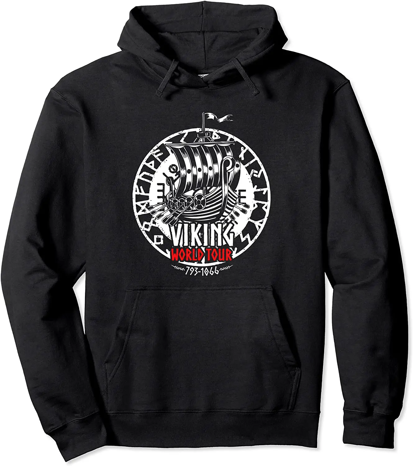 Vi king World Tour Longship Gift for Vi king Warriors Men Pullover Hoodie Casual Cotton Daily Men Clothing