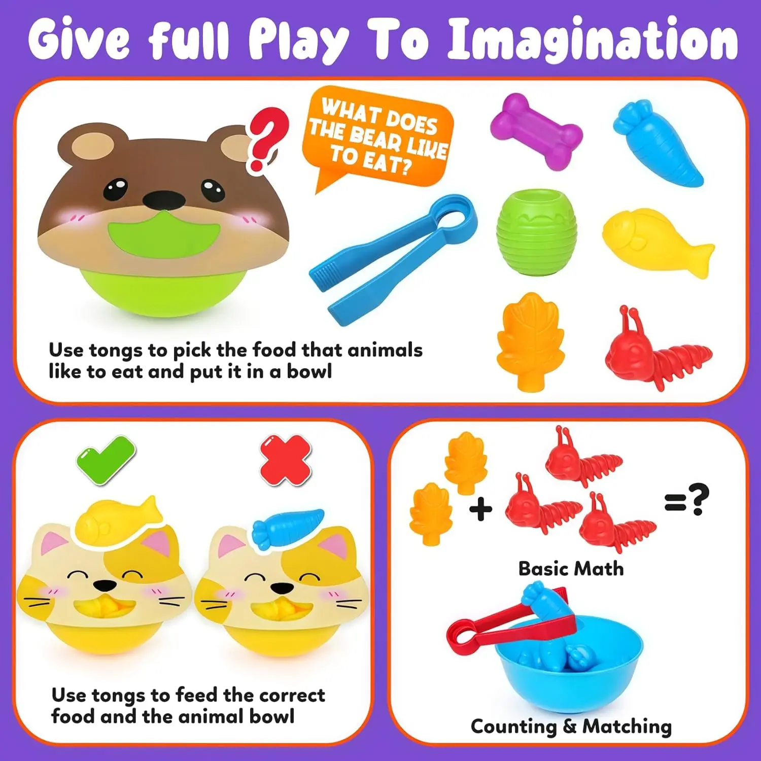 Montessori Animal Sorting Toy Animal Counting Color Sorting Dinosaur Animal Identification Skill Upgrading for Children Gift Toy